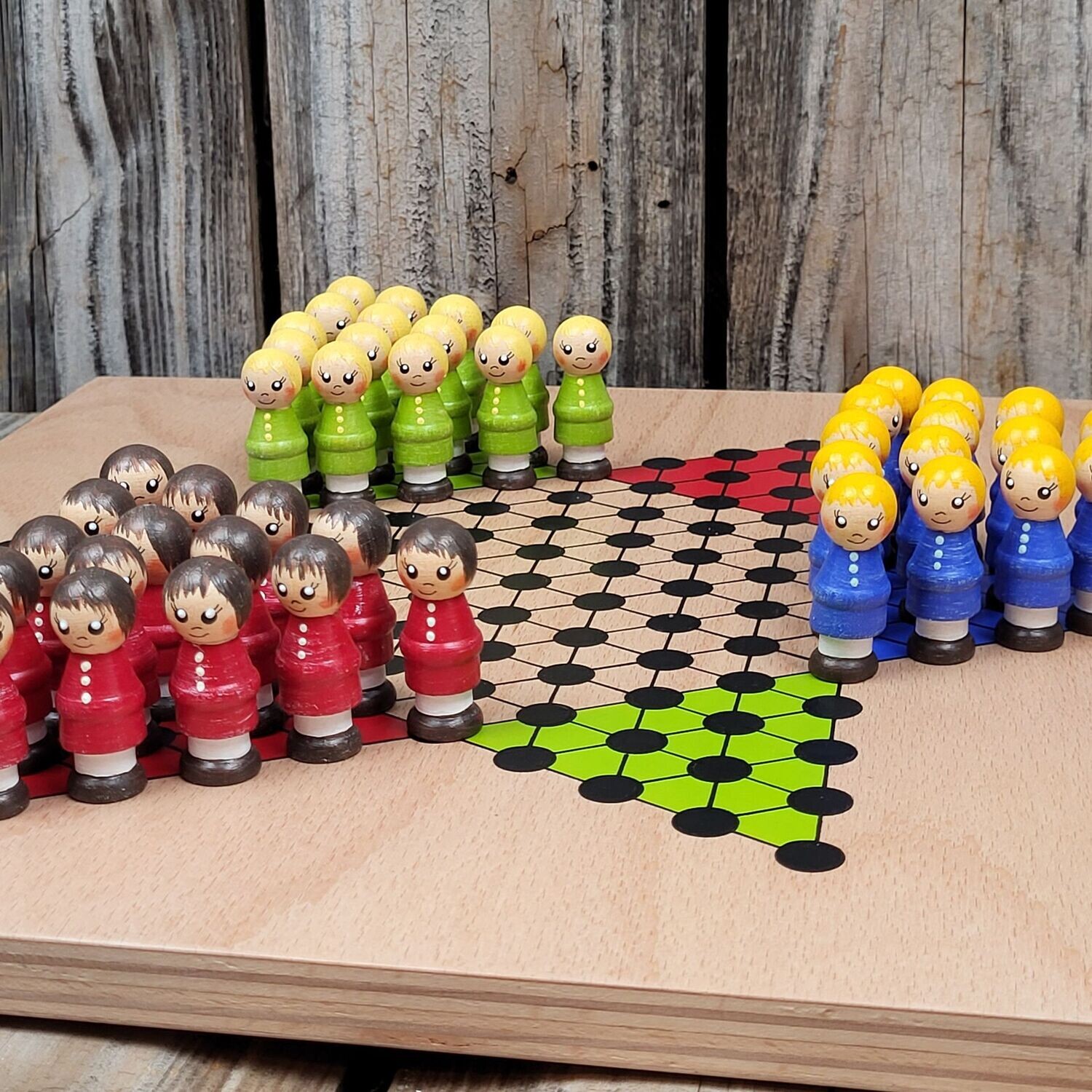 Brettspiel * Halma * 15er * Maxl * Herbst * bemalt