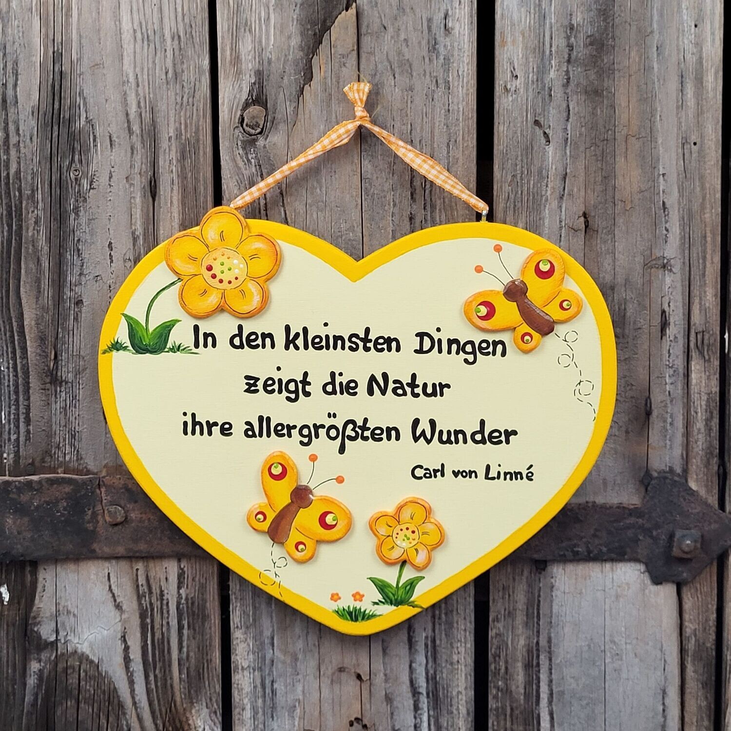 SpruchSchild * herzförmig