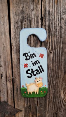 HängeTürSchild * Bin im Stall * Ziege