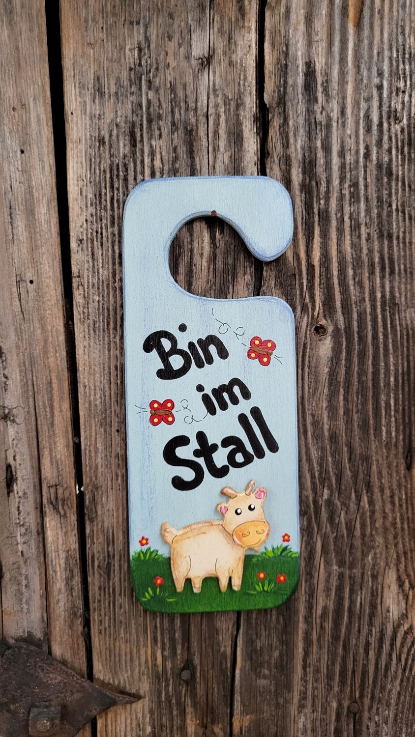 HängeTürSchild * Bin im Stall * Ziege