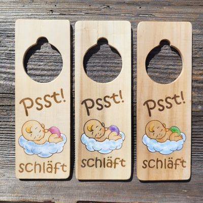 HängeTürSchild * Psst! schäft * Auf Wolke 7