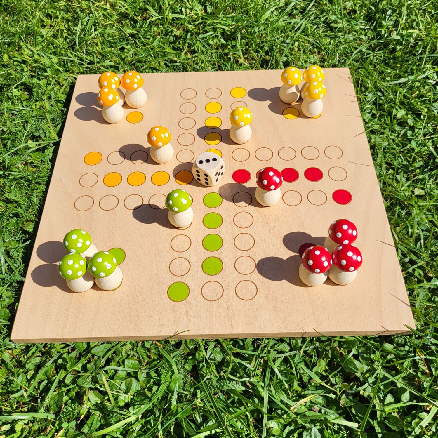 Maxi*Brettspiel * Komm, GlücksPilze sammeln! * Sommer * Buche * lasergraviert