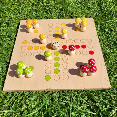 Maxi*Brettspiel * Komm, GlücksPilze sammeln! * Sommer * Buche * lasergraviert