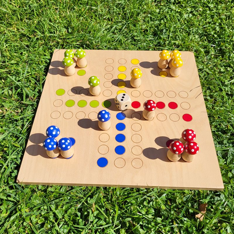 Maxi*Brettspiel * Komm, GlücksPilze sammeln! * Winter* Buche * lasergraviert