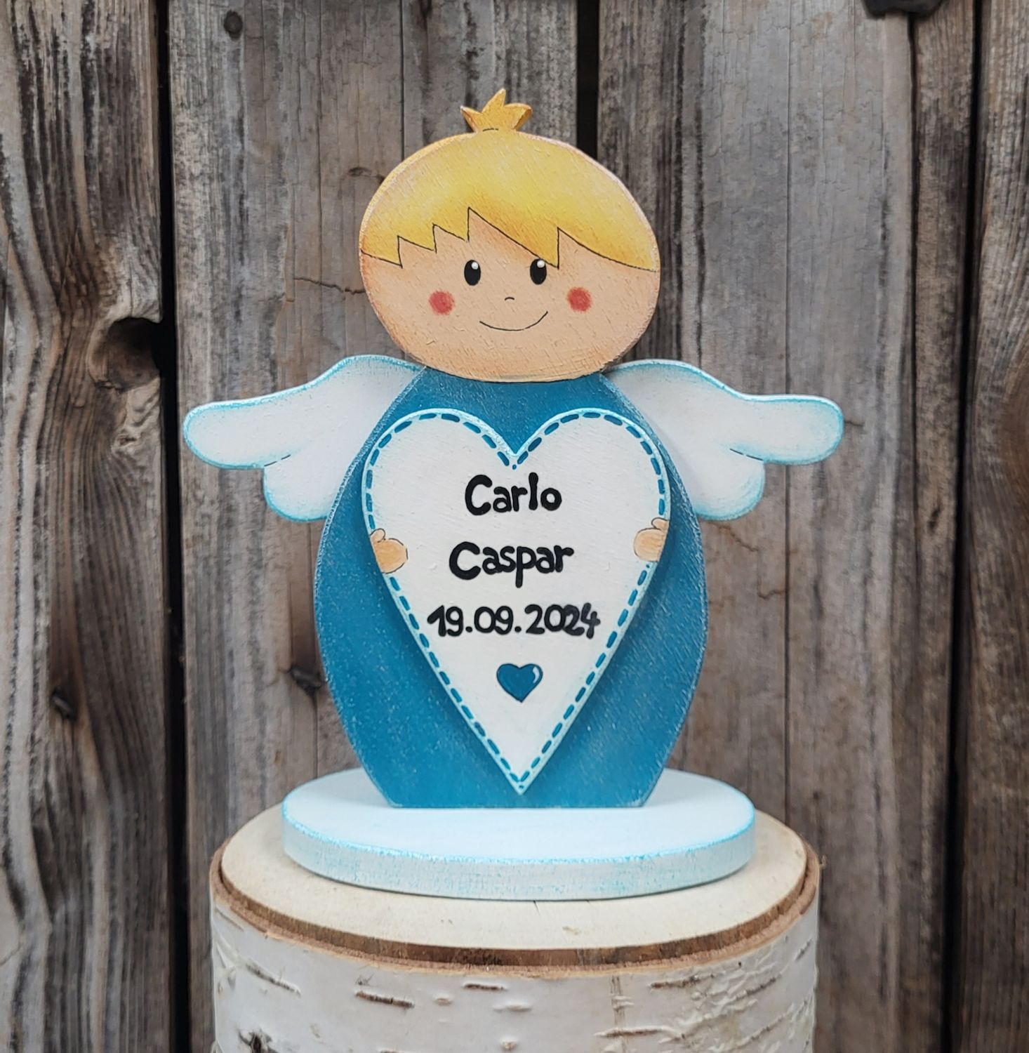 Engerl mit Herz * 19cm * personalisiert