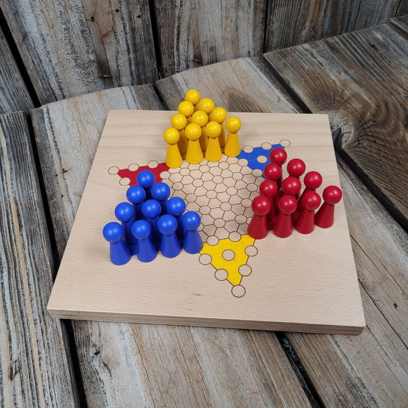 Mini*Brettspiel * Halma * 10er * Kegel * Winter
