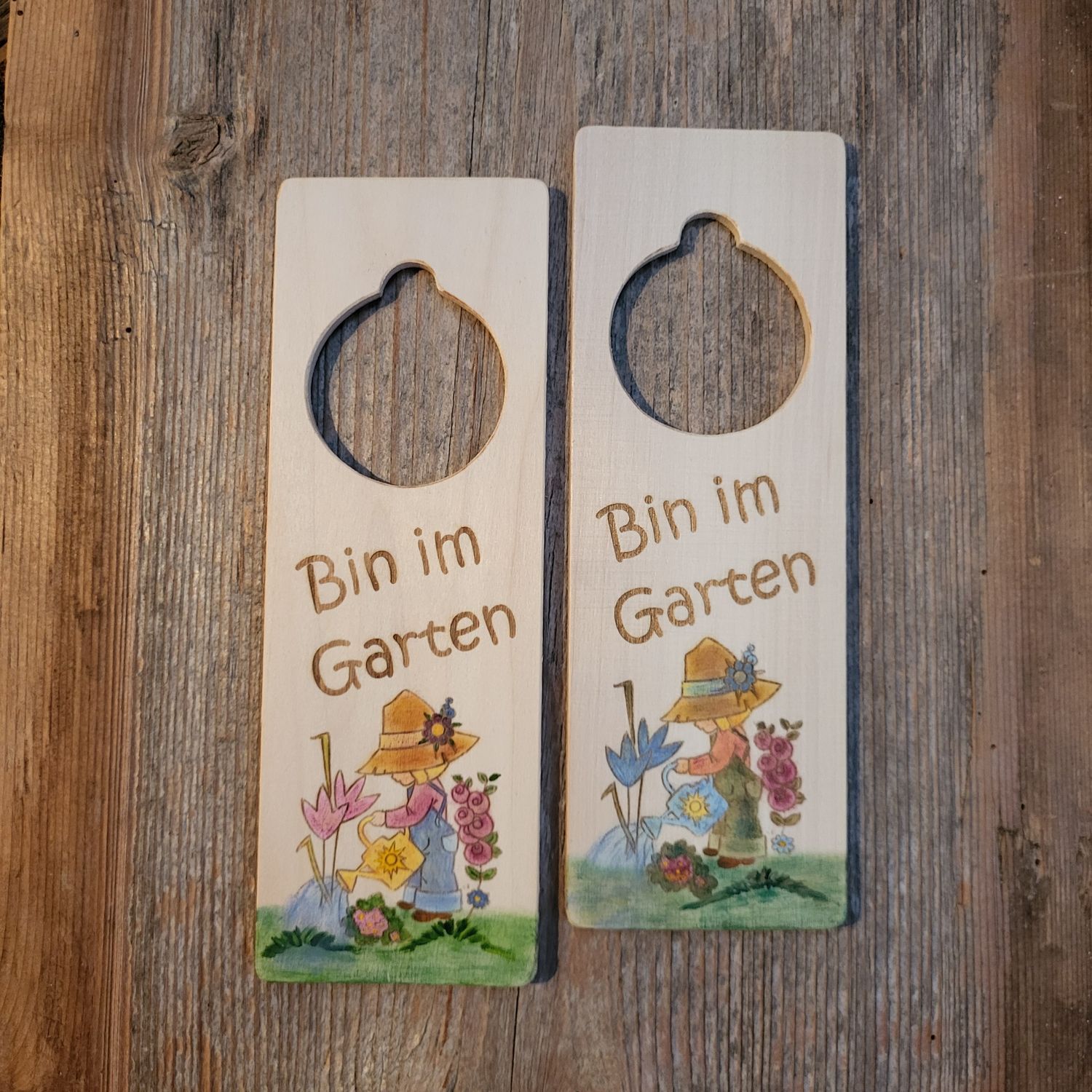 HängeTürSchild * Bin im Garten * Gärtnerin Sarah