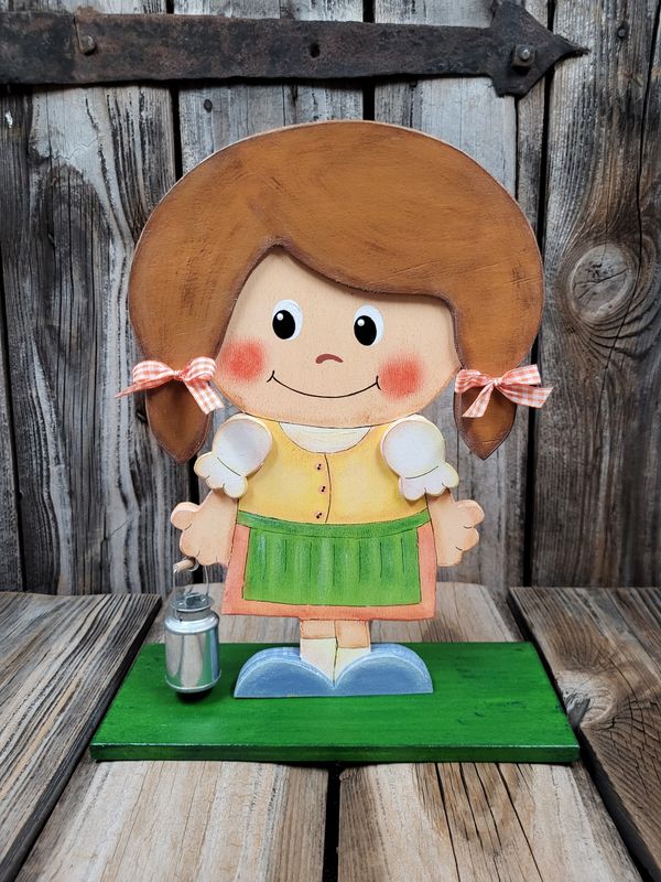 Kleine Gretel im Dirndl * aprikot * 32cm