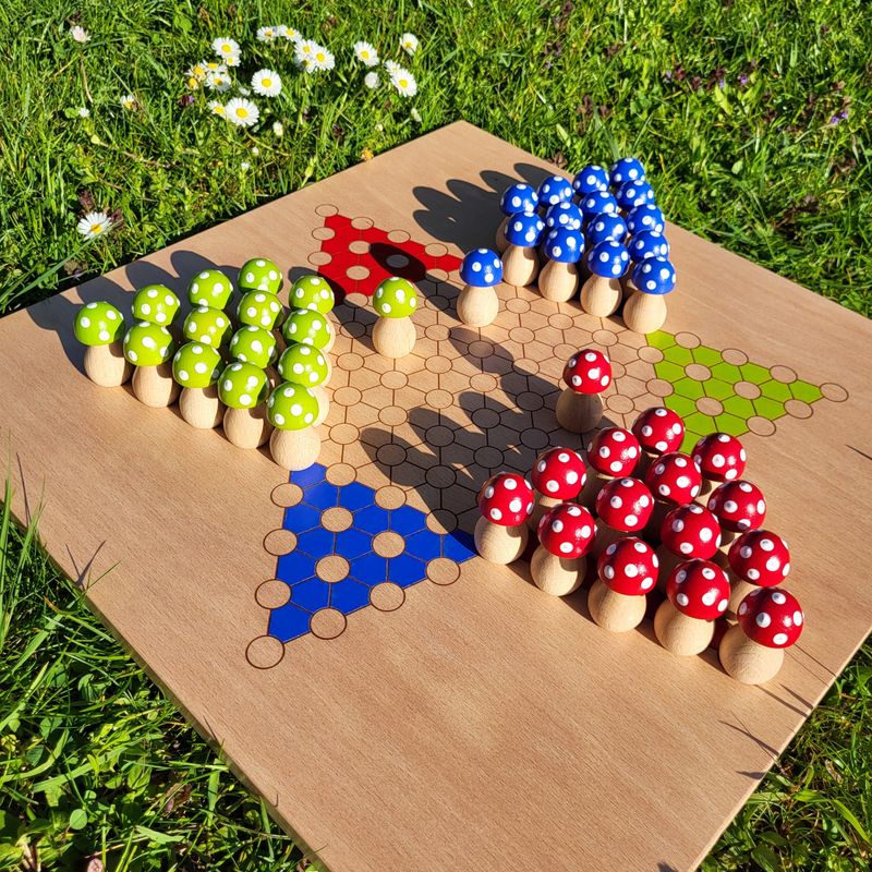 Maxi*Brettspiel * Halma * 15er * GlücksPilze * Herbst