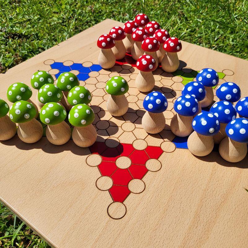 Maxi*Brettspiel * Halma * 10er * GlücksPilze * Herbst