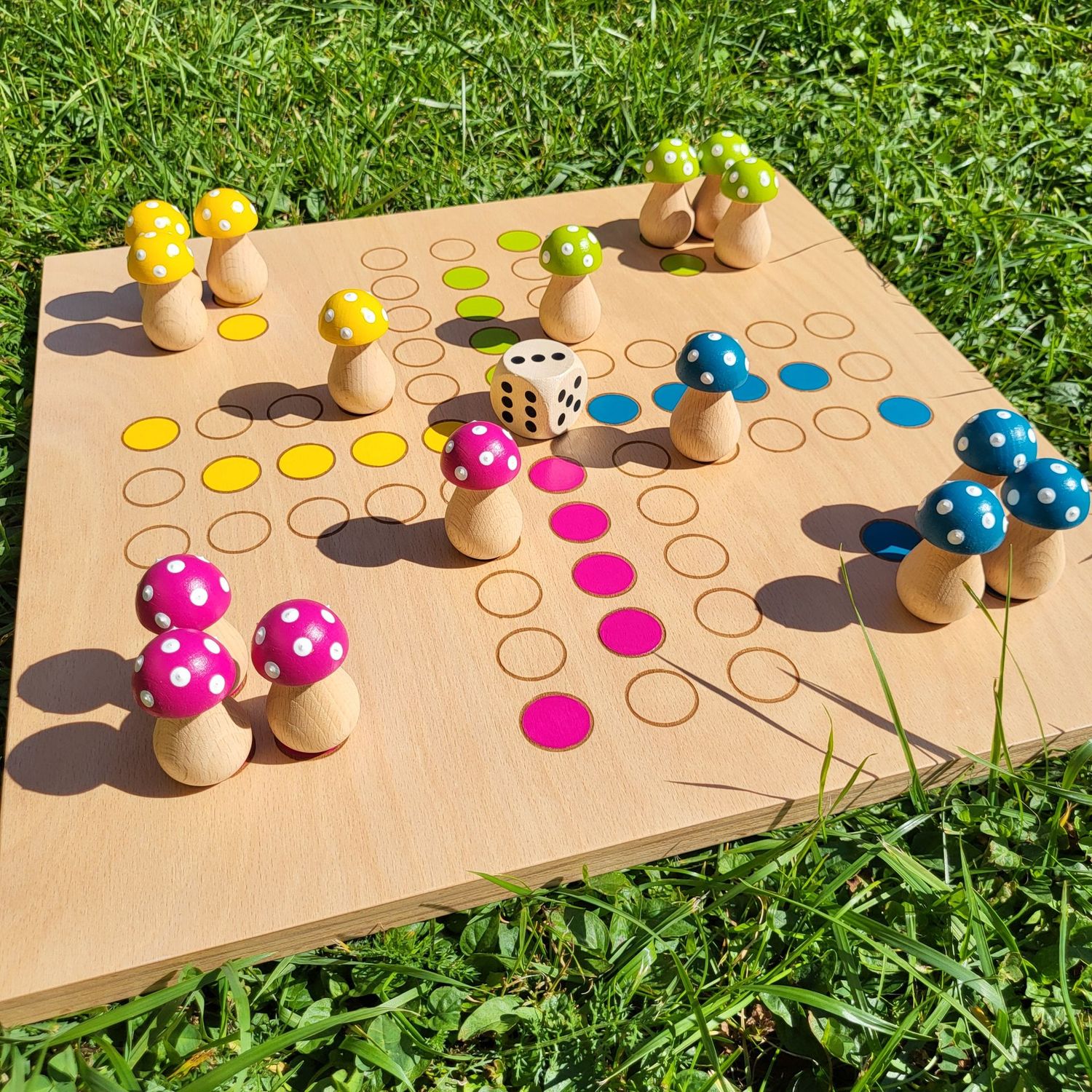 Brettspiel * Komm, Glückspilze sammeln! * Frühling * Buche * lasergraviert