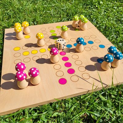 Brettspiel * Komm, Glückspilze sammeln! * Frühling * Buche * lasergraviert