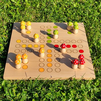 Brettspiel * Komm, GlücksPilze sammeln! * Sommer * Buche * lasergraviert
