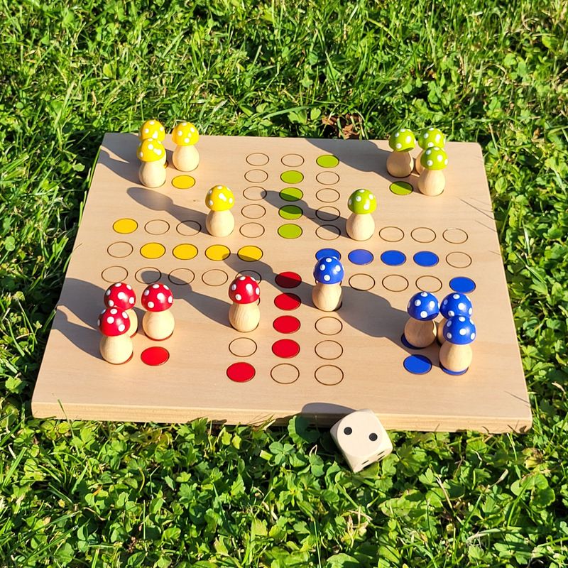 Brettspiel * Komm, GlücksPilze sammeln! * Winter * Buche * lasergraviert