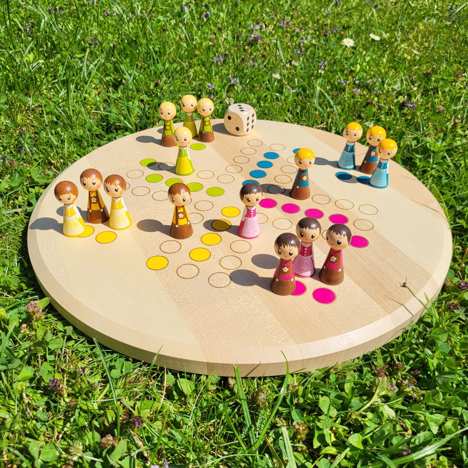 Brettspiel * Leit' ärgerts eich ned * Frühling * Ahorn rund * lasergraviert