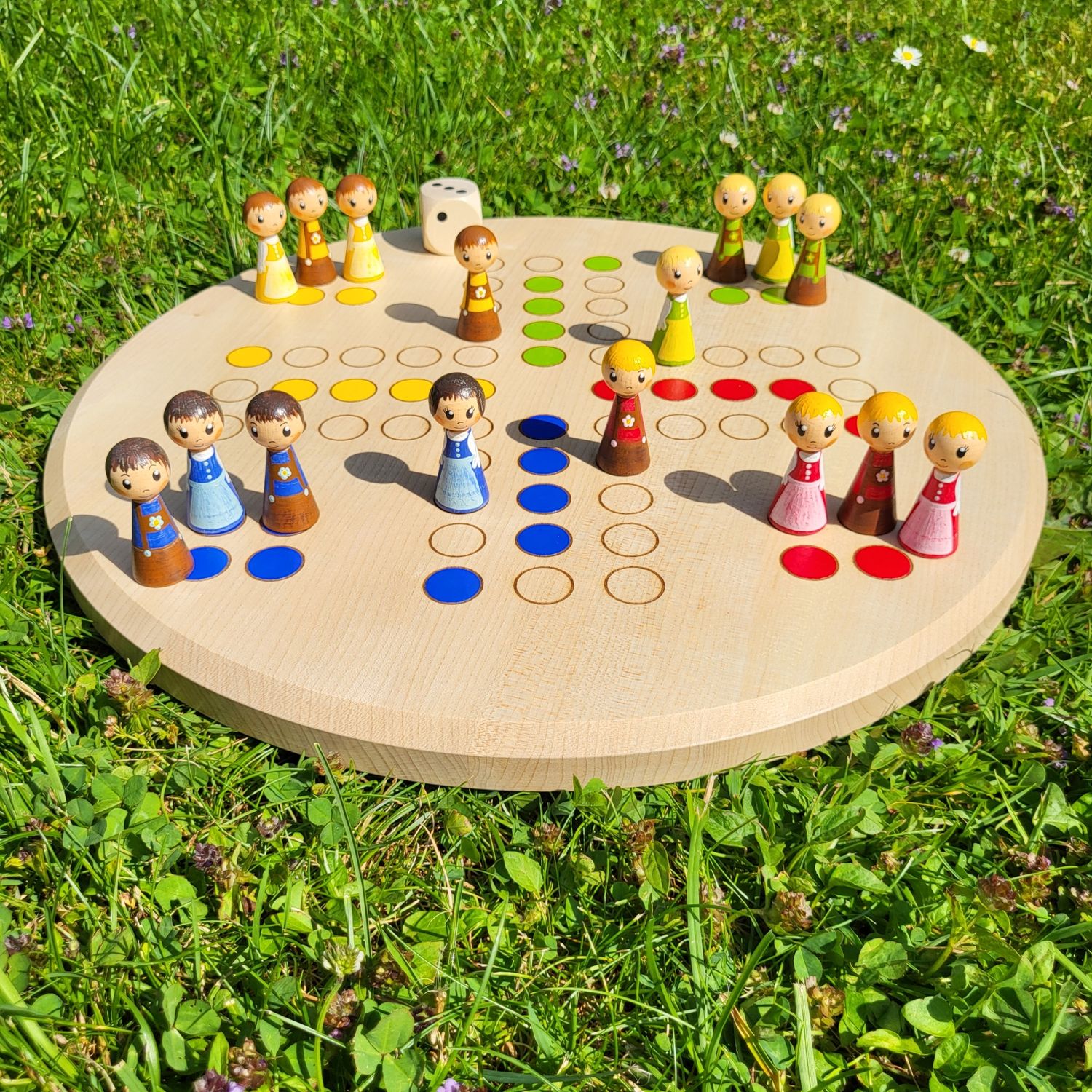 Brettspiel * Leit' ärgerts eich ned * Winter * Ahorn rund * lasergraviert