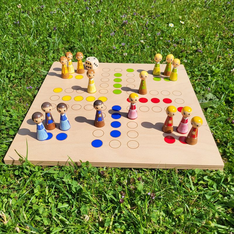 Maxi*Brettspiel * Leit' ärgerts eich ned * Winter * Buche * lasergraviert