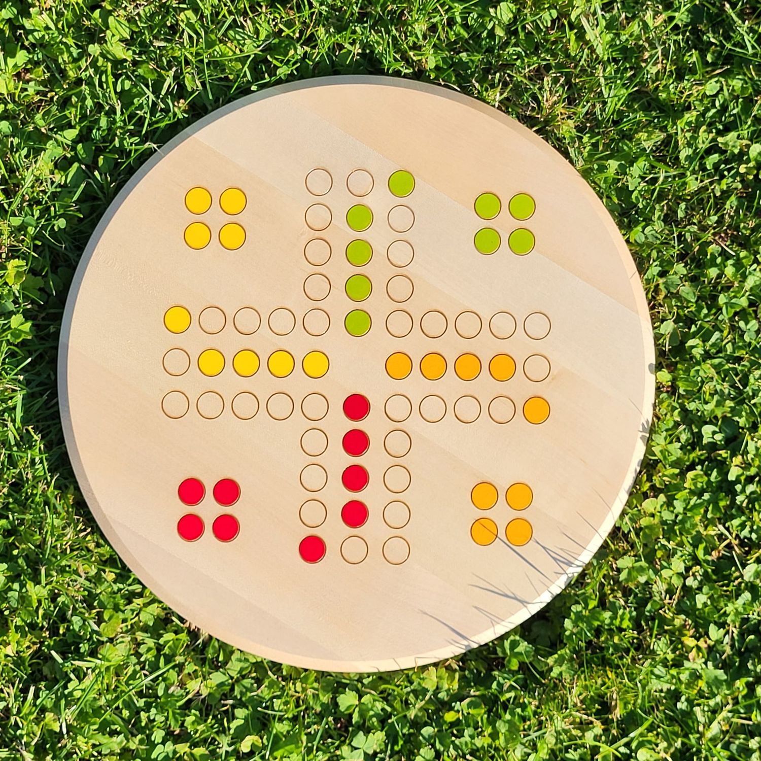 Brettspiel * KegelRalley * Sommer * Ahorn rund * lasergraviert
