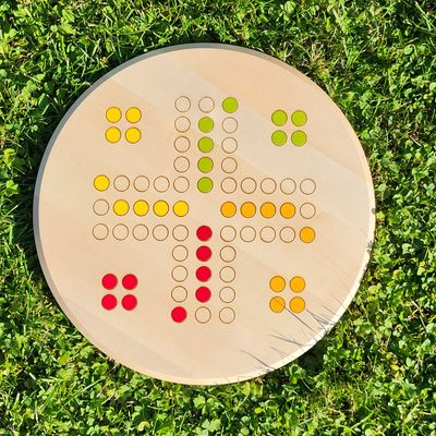 Brettspiel * KegelRalley * Sommer * Ahorn rund * lasergraviert