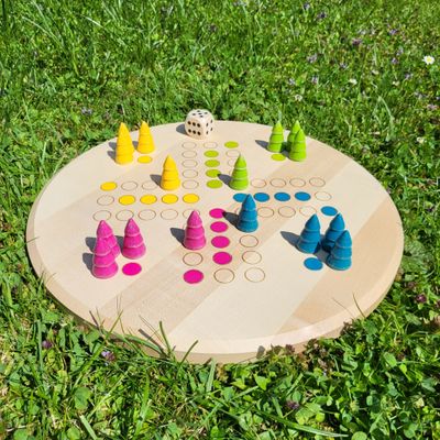 Brettspiel * Komm, Bäumchen sammeln! * Frühling * Ahorn rund * lasergraviert