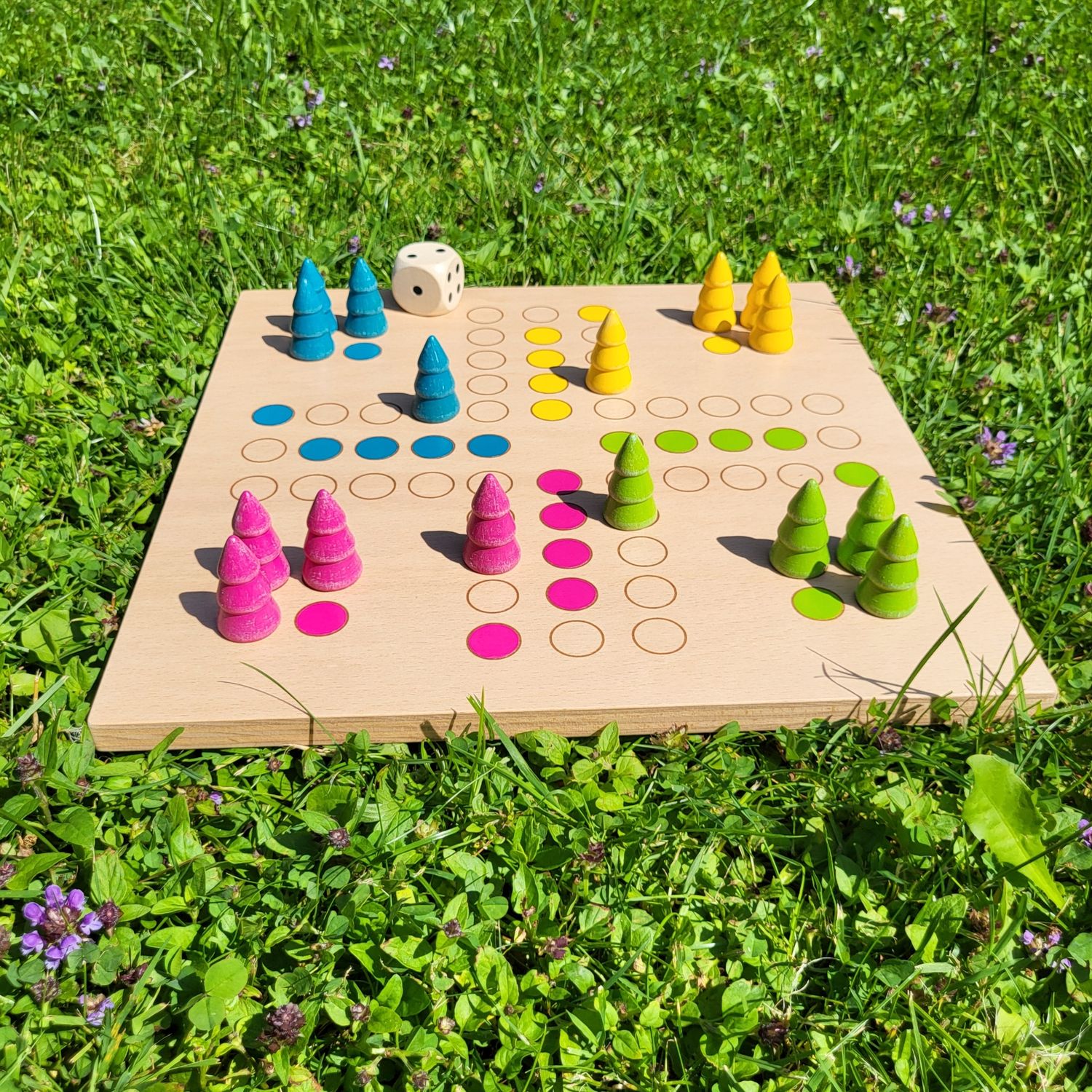 Brettspiel * Komm, Bäumchen sammeln! * Frühling * Buche * lasergraviert