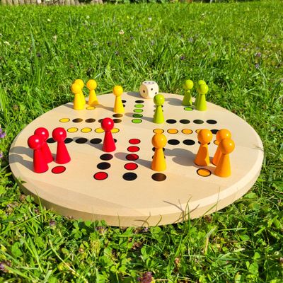 Brettspiel * KegelRalley * Sommer * Ahorn rund * bemalt
