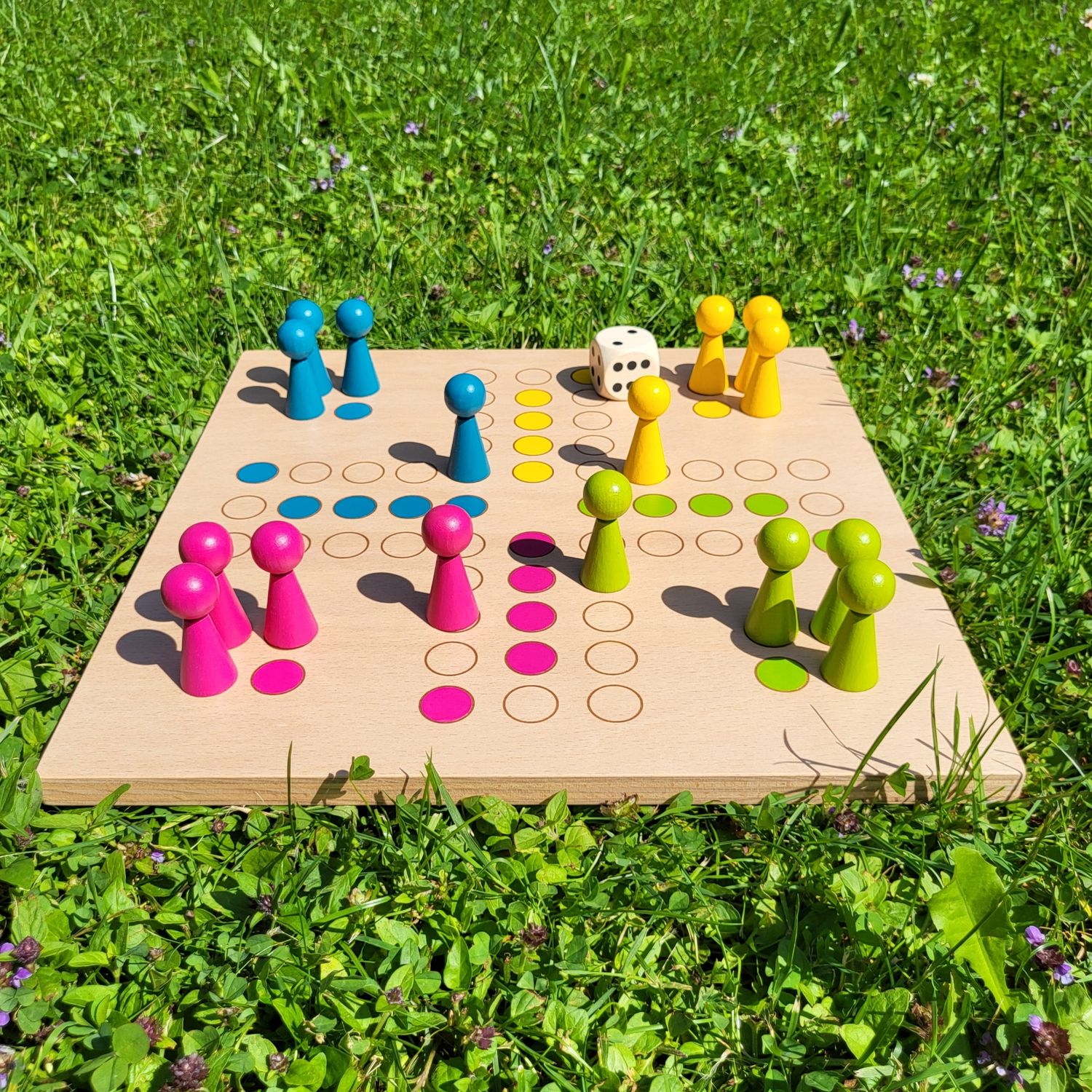 Brettspiel * KegelRalley * Frühling * Buche * lasergraviert