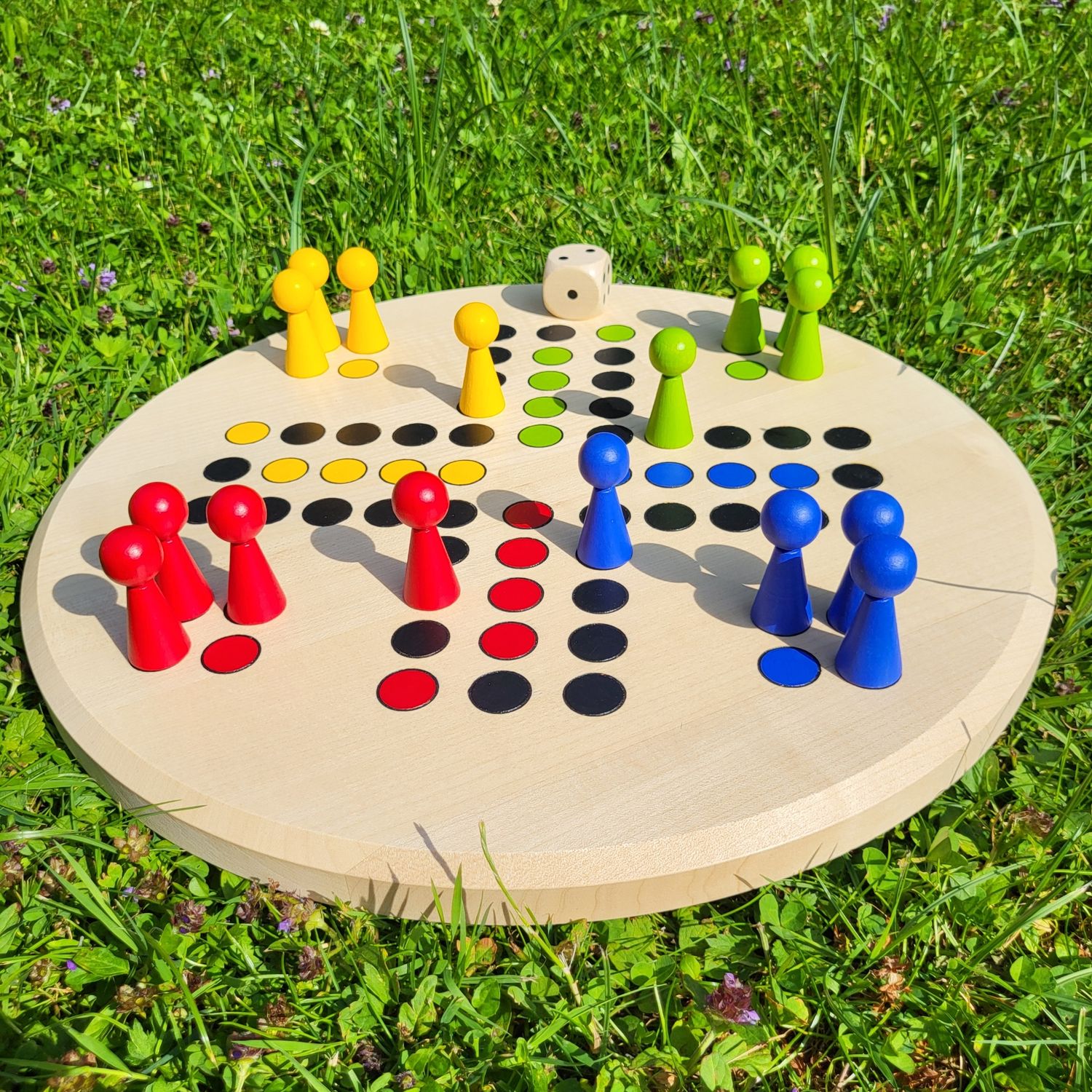 Brettspiel * KegelRalley * Winter * Ahorn rund * bemalt