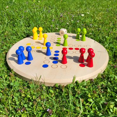 Brettspiel * KegelRalley * Winter * Ahorn rund * lasergraviert