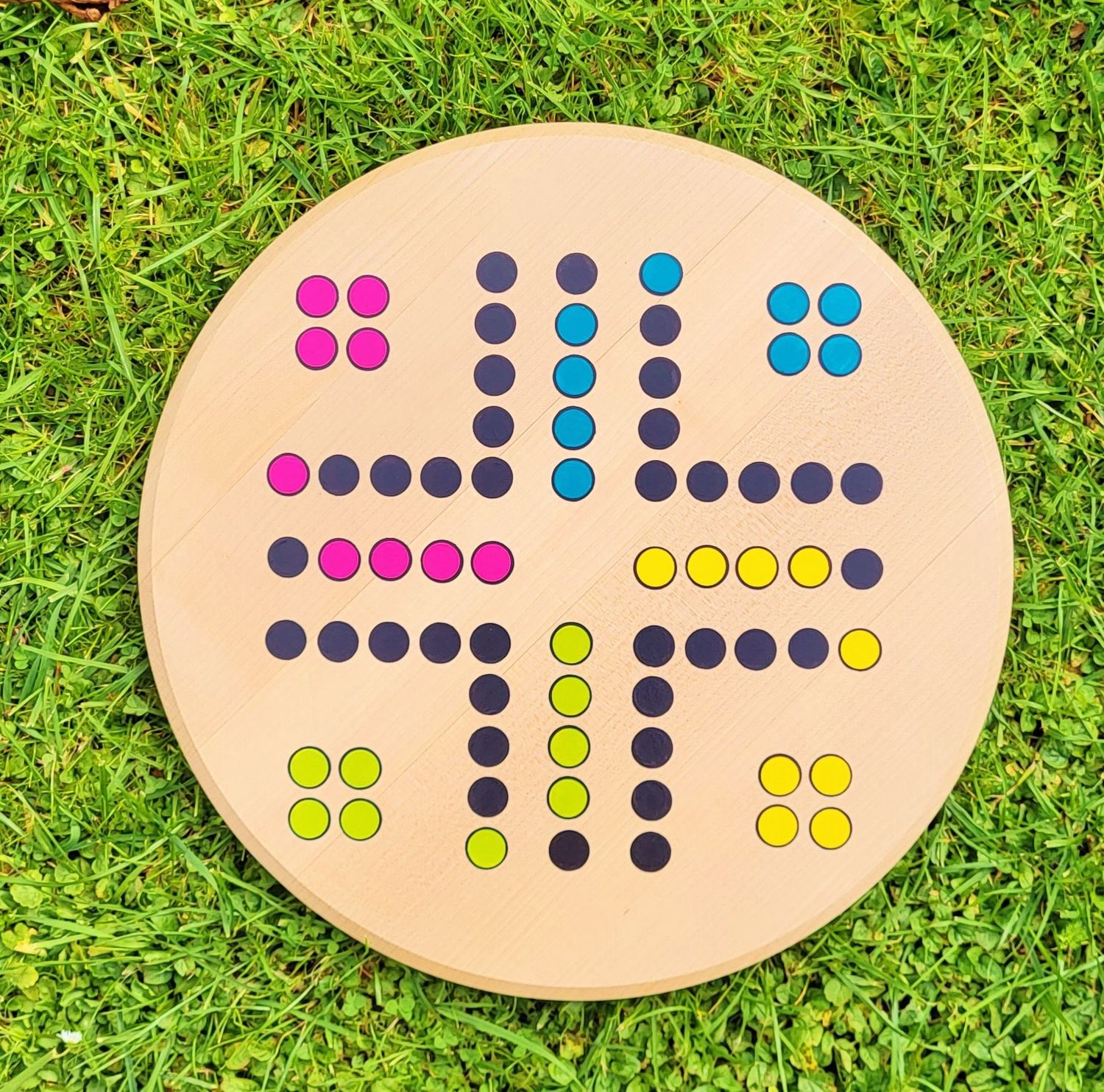 Brettspiel * KegelRalley * Frühling * Ahorn rund * bemalt