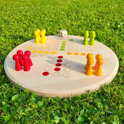 Brettspiel * KegelRalley * Sommer * Ahorn rund * lasergraviert