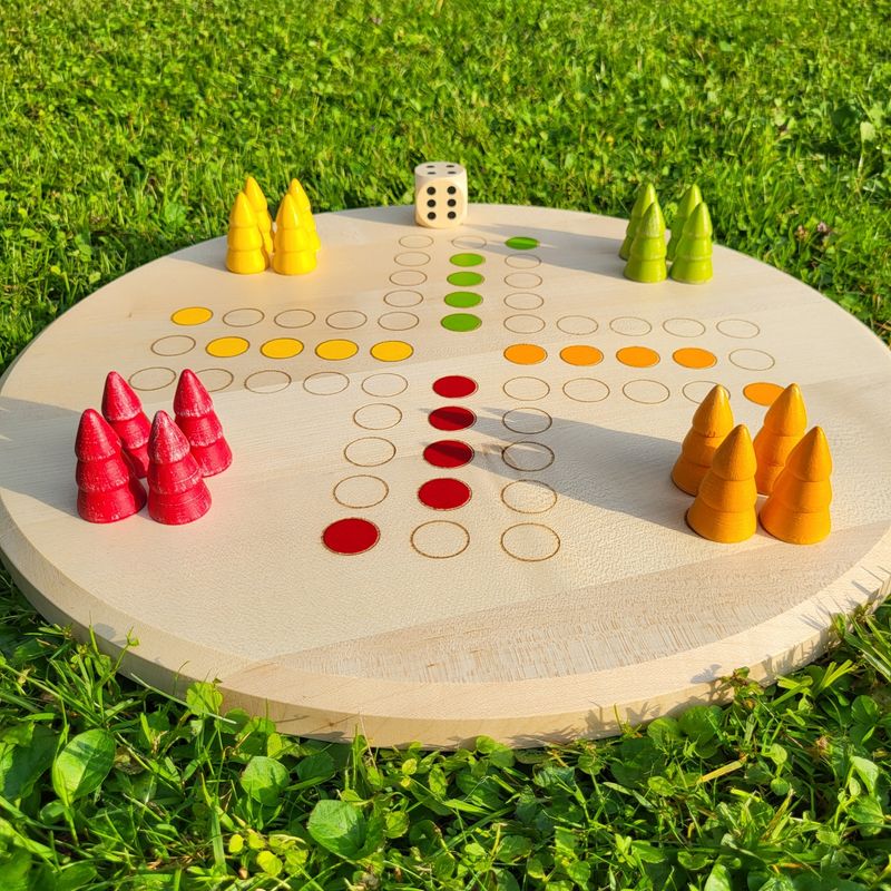Brettspiel * Komm, Bäumchen sammeln! * Sommer * Ahorn rund * lasergraviert