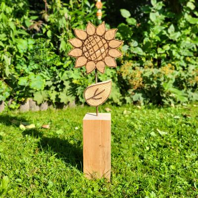 DekoSäule * SonnenBlümchen * Rustikal