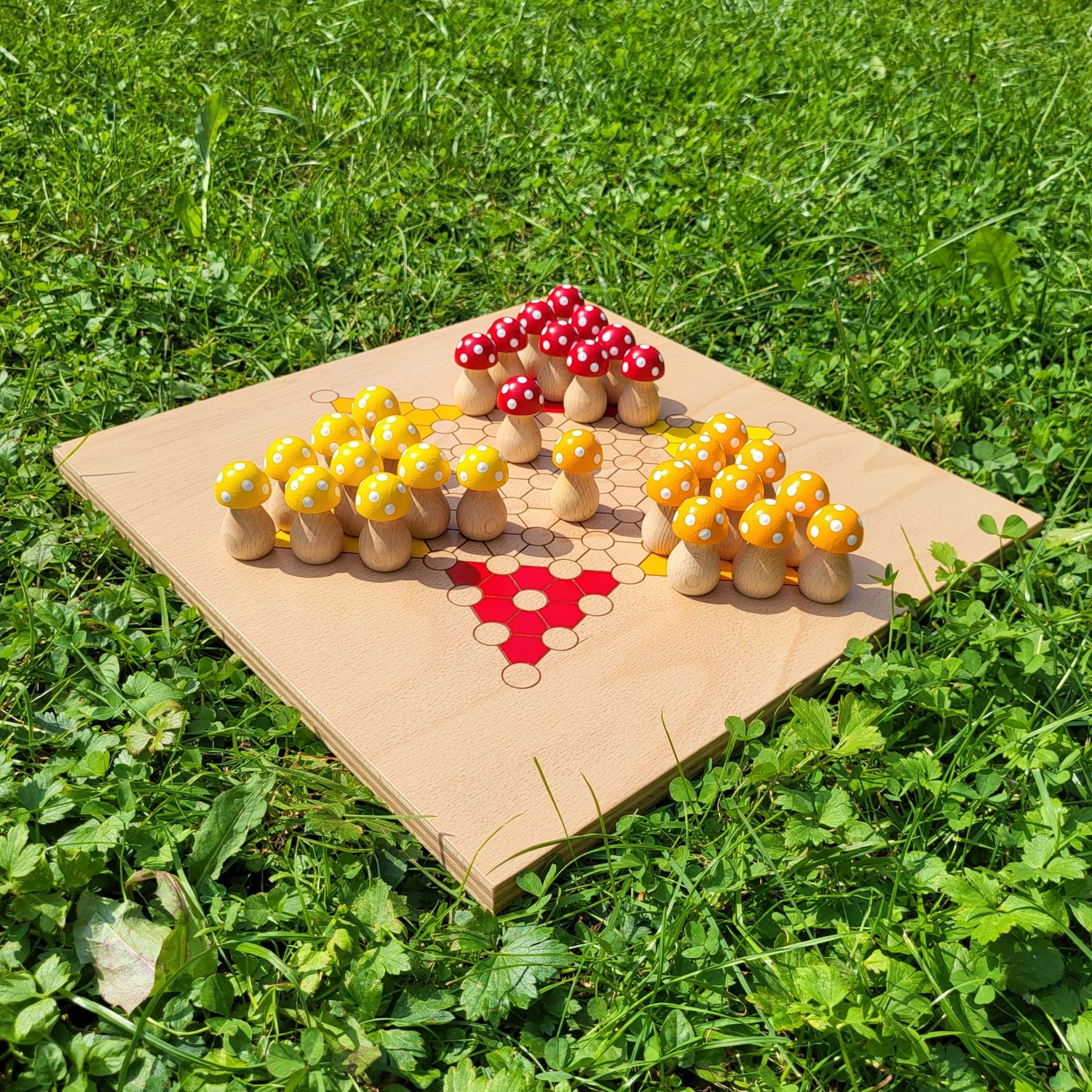 Brettspiel * Halma * 10er * GlücksPilze * Herbst * lasergraviert