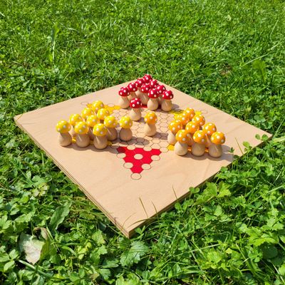 Brettspiel * Halma * 10er * GlücksPilze * Herbst * lasergraviert