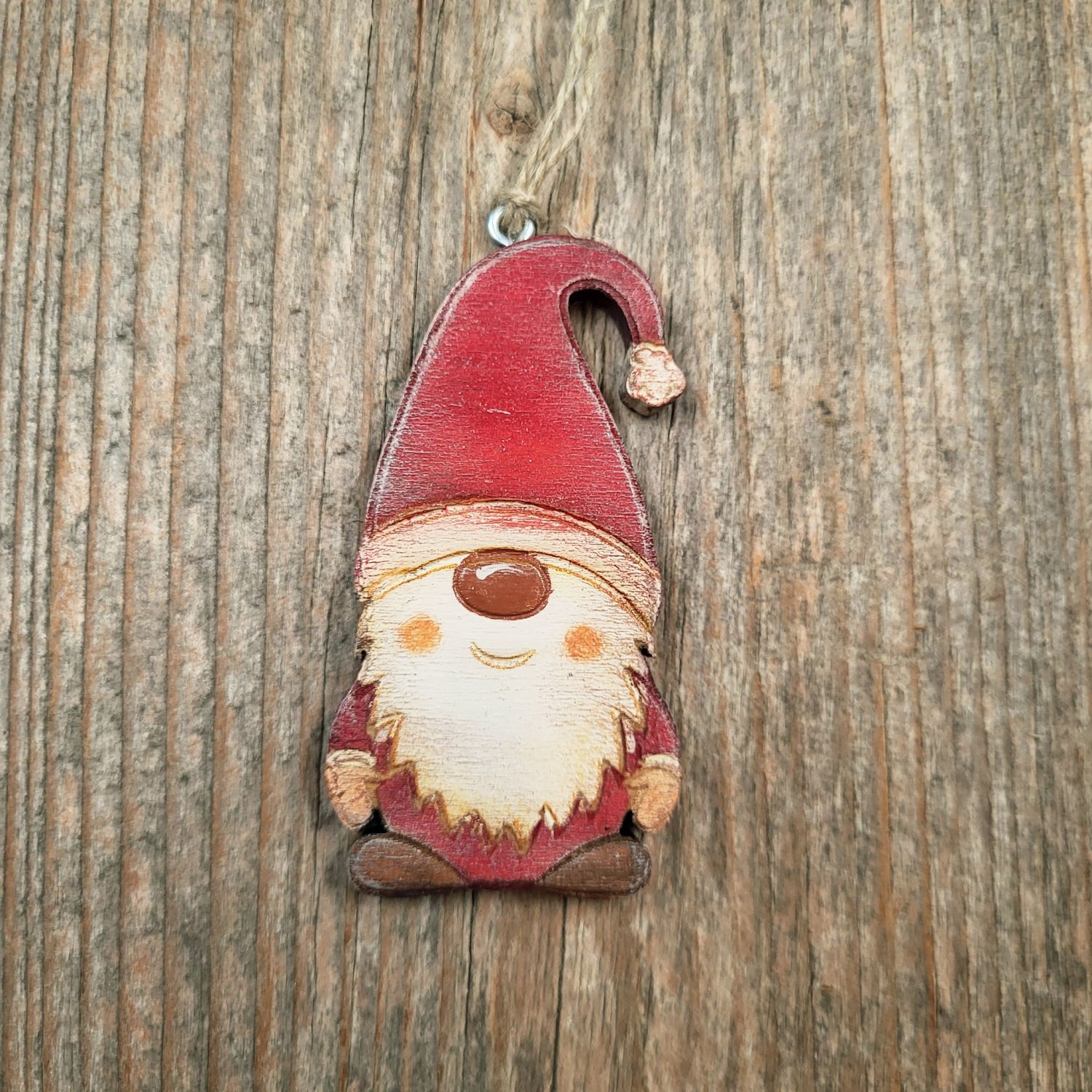 Nikolo*Weihnachtsmann-Anhänger mit Pommelmütze