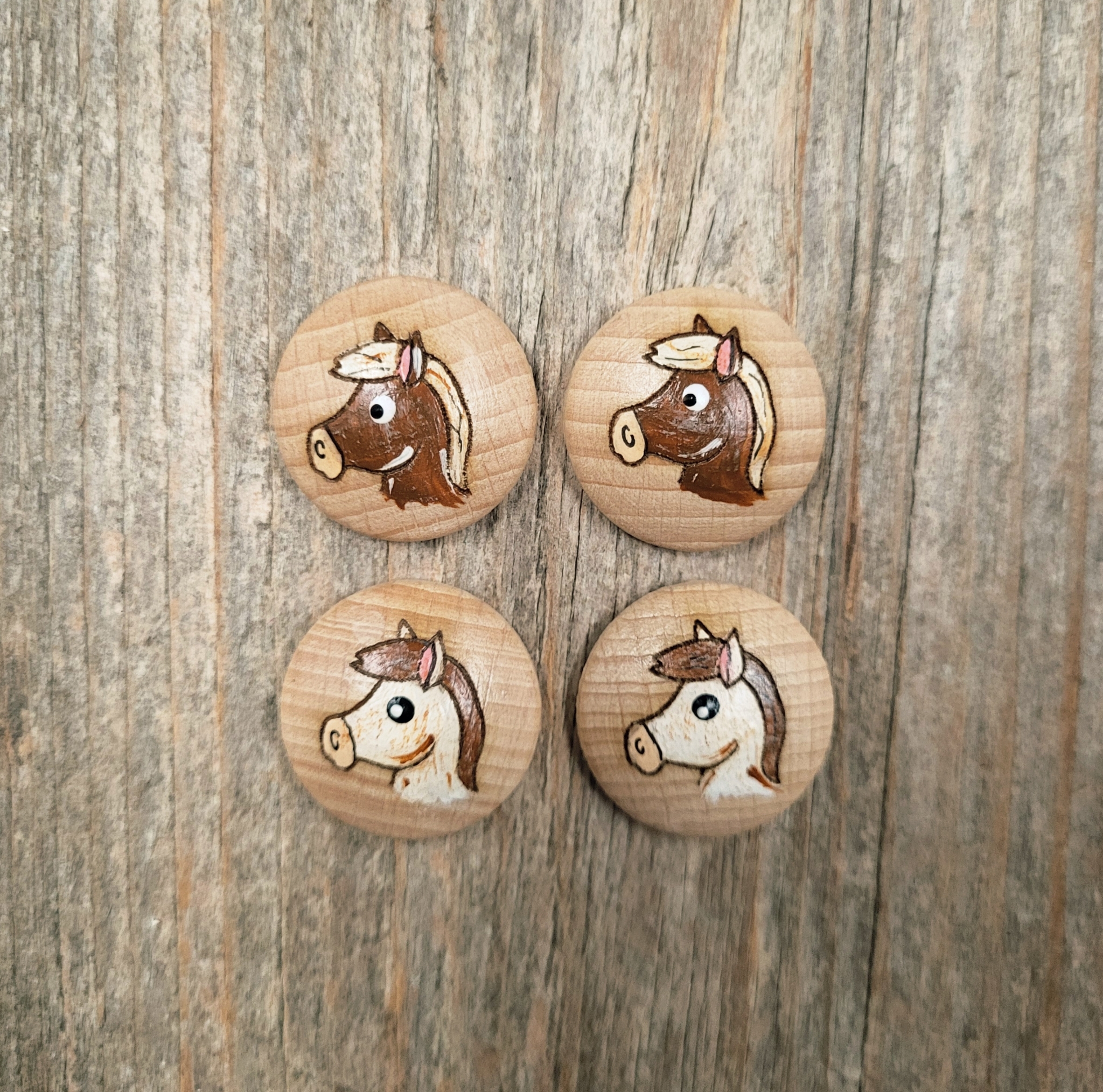 Brettspiel * TicTacToe * Polly Pony * Buche