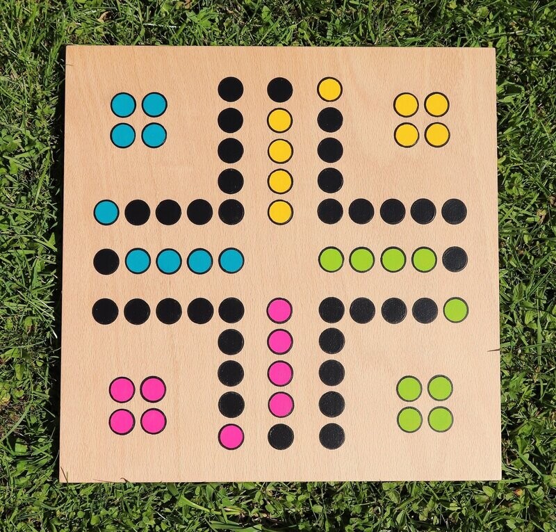 Brettspiel * Wichtel ärgerts eich ned * Frühling * Buche * Punkte lasergraviert