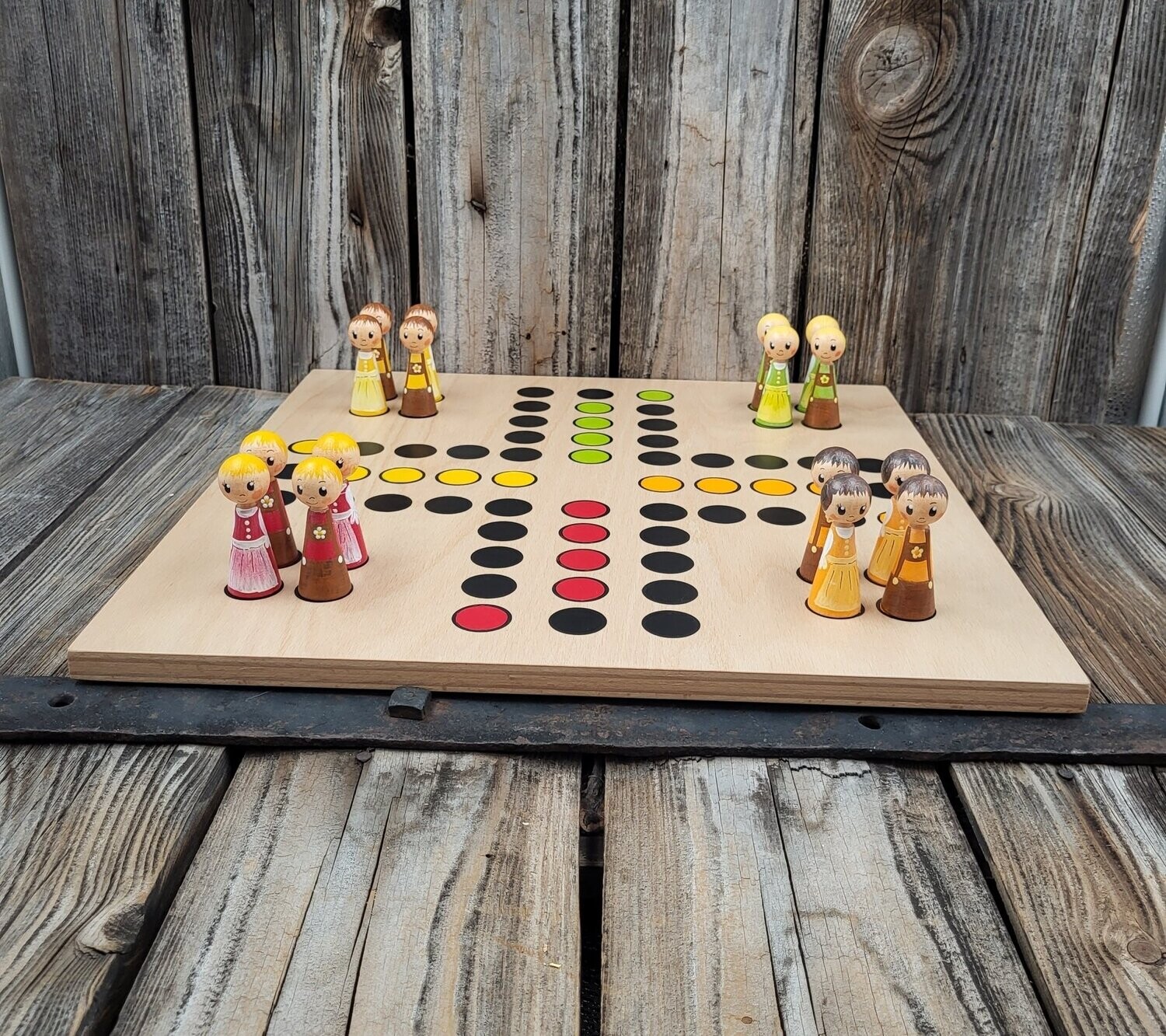 Brettspiel * Leit' ärgerts eich ned * Sommer * Buche * Punkte lasergraviert Brettspiel * Leit' ärgerts eich ned * Sommer * Buche * Punkte lasergraviert