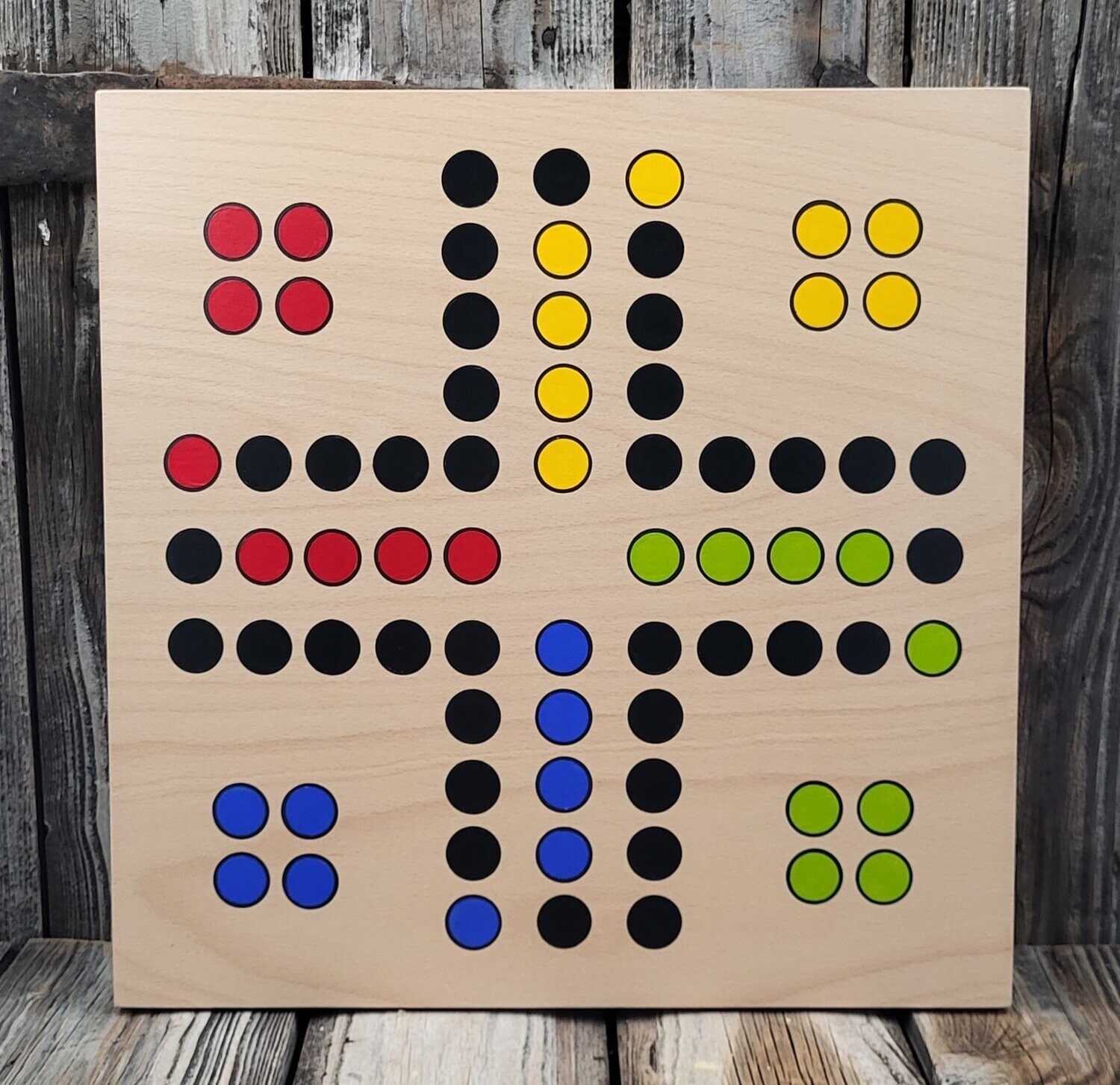 Brettspiel * Wichtel ärgerts eich ned * Winter * Buche * Punkte lasergraviert Brettspiel * Wichtel ärgerts eich ned * Winter * Buche * Punkte lasergraviert