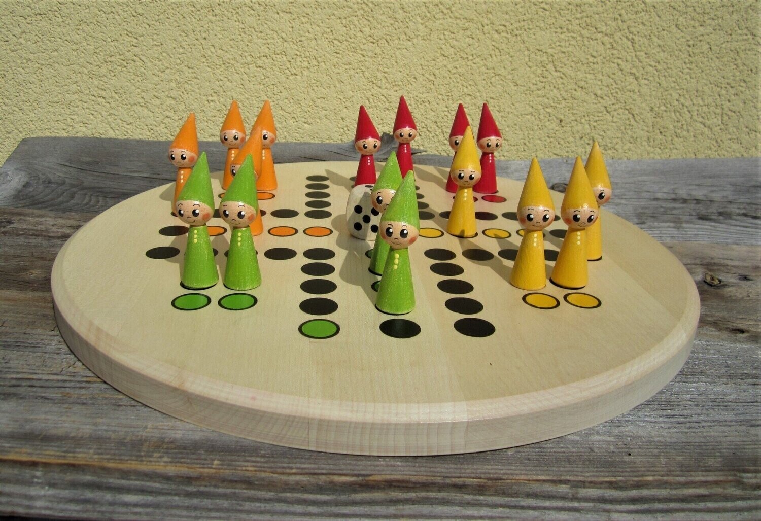 Brettspiel * Wichtel ärgerts eich ned * Sommer * Ahorn rund * Punkte lasergraviert Brettspiel * Wichtel ärgerts eich ned * Sommer * Ahorn rund * Punkte lasergraviert