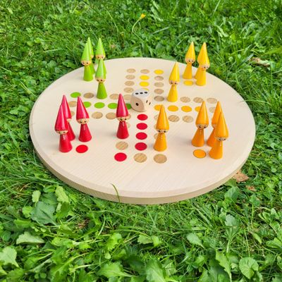Brettspiel * Wichtel ärgerts eich ned * Sommer * Ahorn rund * Punkte lasergraviert