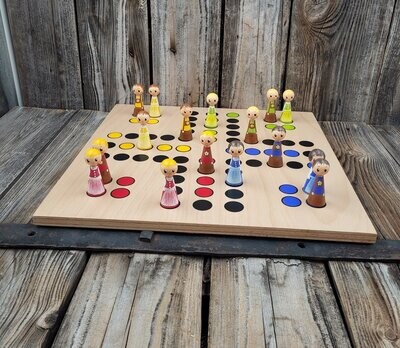 Brettspiel * Leit' ärgerts eich ned * Winter * Buche * Punkte lasergraviert Brettspiel * Leit' ärgerts eich ned * Winter * Buche * Punkte lasergraviert