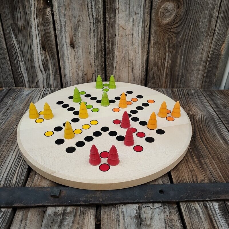 Brettspiel * Komm, Bäumchen sammeln! * Sommer * Ahorn rund * Punkte lasergraviert Brettspiel * Komm, Bäumchen sammeln! * Sommer * Ahorn rund * Punkte lasergraviert
