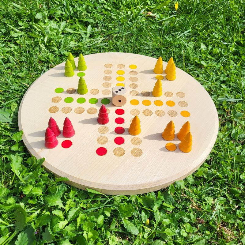 Brettspiel * Komm, Bäumchen sammeln! * Sommer * Ahorn rund * Punkte lasergraviert