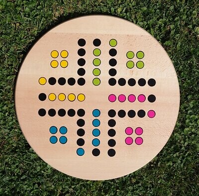 Brettspiel * Wichtel ärgerts eich ned * Frühling * Ahorn rund * Punkte lasergraviert Brettspiel * Wichtel ärgerts eich ned * Frühling * Ahorn rund * Punkte lasergraviert