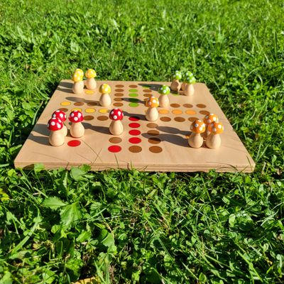 Brettspiel * Komm, GlücksPilze sammeln! * Sommer * Buche * Punkte lasergraviert