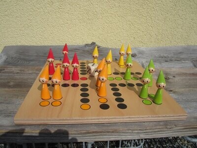 Brettspiel * Wichtel ärgerts eich ned * Sommer * Buche * Punkte lasergraviert Brettspiel * Wichtel ärgerts eich ned * Sommer * Buche * Punkte lasergraviert