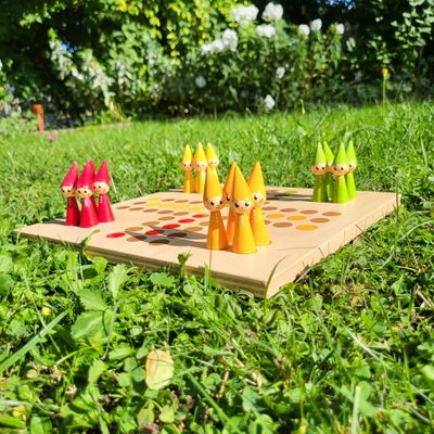 Brettspiel * Wichtel ärgerts eich ned * Sommer * Buche * Punkte lasergraviert