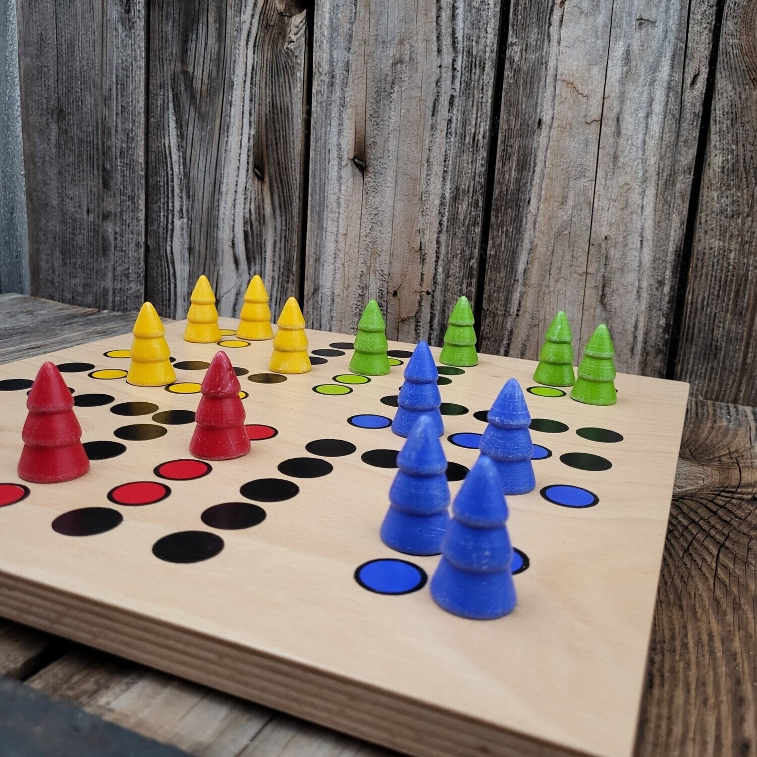 Brettspiel * Komm, Bäumchen sammeln! * Winter * Buche * Punkte lasergraviert Brettspiel * Komm, Bäumchen sammeln! * Winter * Buche * Punkte lasergraviert